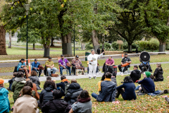 MASS MOVEMENT FOLAU: The Arrival by Latai Taumoepeau. Photo - Bryony Jackson