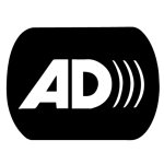 disability access symbol audio description black