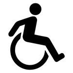 disability access symbol wheelchair black